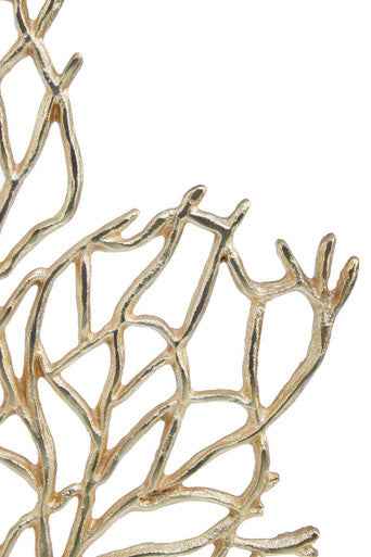 Prato Large Gold Finish Coral Sculpture