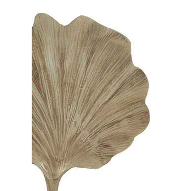 Prato Gold Finish Ginkgo Leaf Sculpture