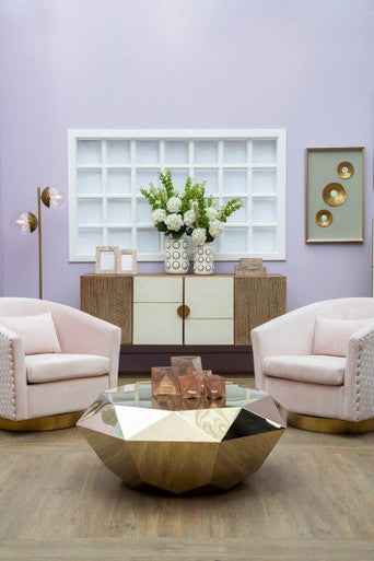 Rambia Set Of 3 Pink Glass Candle Holders