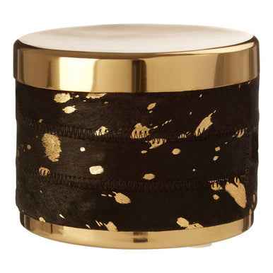 Bowerbird Small Gold And Black Trinket Box