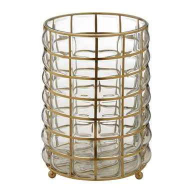 Martina Large Blown Glass Hurricane Lamp