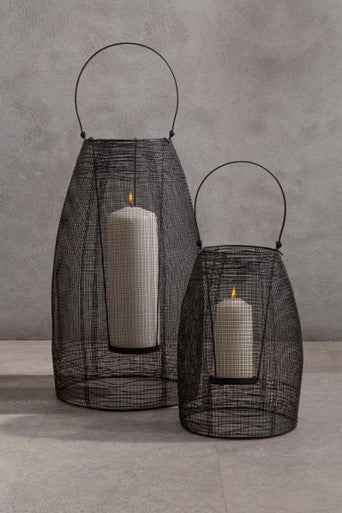 Trento Black Finish Small Lantern