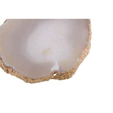 Bowerbird Set Of 4 Agate Grey And Gold Coasters