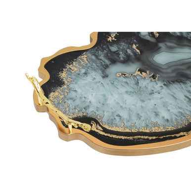 Celina Black And Gold Agate Tray