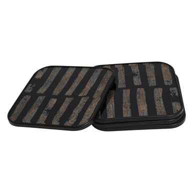 Celina Set Of Four Square Black and Gold Coasters