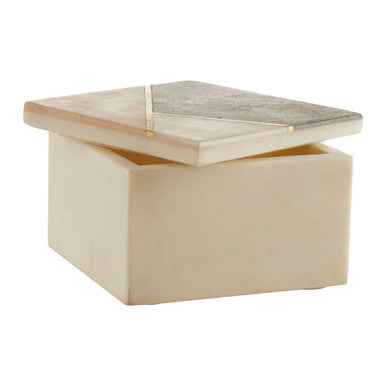 Kira Small Square Marble Trinket Box