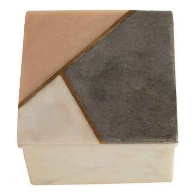 Kira Small Square Marble Trinket Box