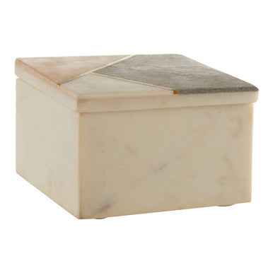Kira Small Square Marble Trinket Box