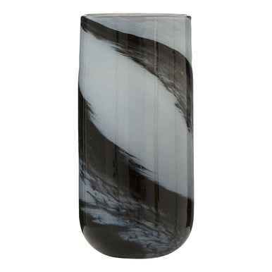 Carra Large Grey And Black Brushstroke Vase