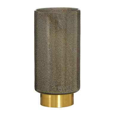 Cleo Large Grey And Gold Vase