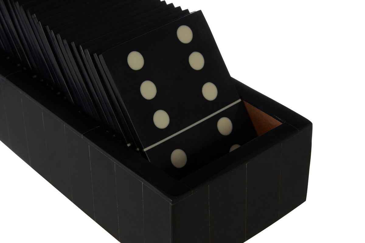 Churchill Games Black Domino Set With Black Dominoes