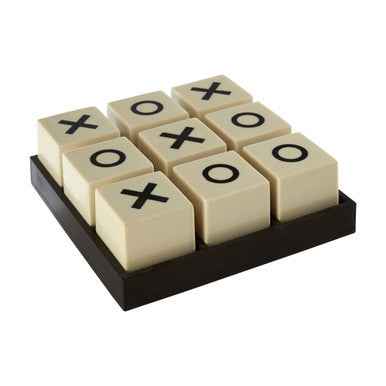 Churchill Games Small White and Black Noughts & Crosses Game