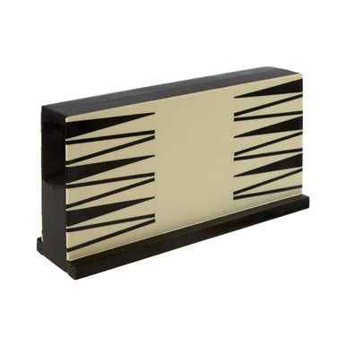 Churchill Games Black And White Foldable Backgammon Set