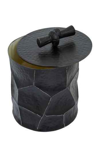 Akola Large Trinket Box In Black And Gold