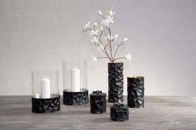 Akola Small Trinket Box In Black And Gold