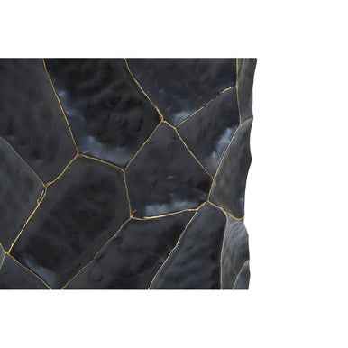 Akola Small Metal Vase In Black And Gold
