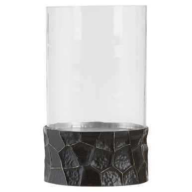 Akola Large Hurricane Hammered Candle Holder
