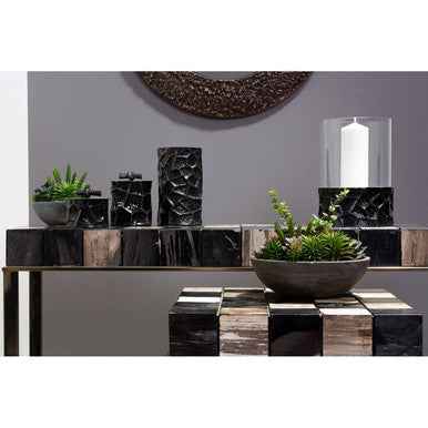 Akola Large Hurricane Hammered Candle Holder