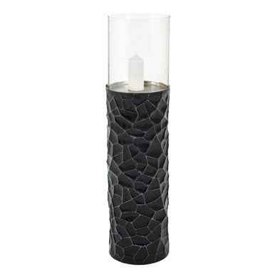 Akola Large Floor Standing Hurricane Candle Holder In Black