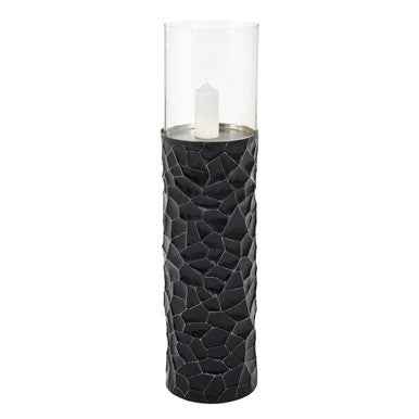 Akola Large Floor Standing Hurricane Candle Holder In Black