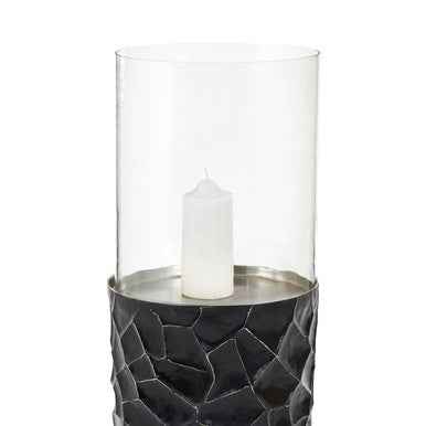 Akola Large Floor Standing Hurricane Candle Holder In Black