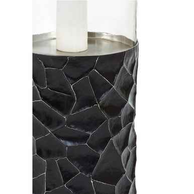 Akola Large Floor Standing Hurricane Candle Holder In Black