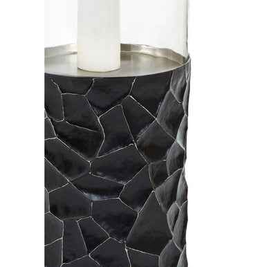 Akola Large Floor Standing Hurricane Candle Holder In Black
