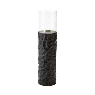 Akola Small Floor Standing Hurricane Candle Holder In Black