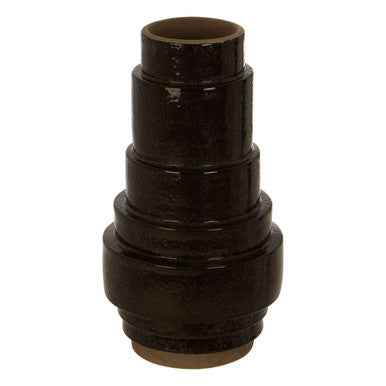 Kaga Black Earthenware Vase