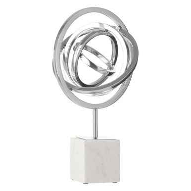 Mirano Silver Finish Spiral Sculpture