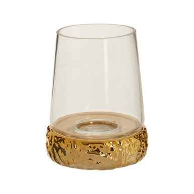 Martele Small Gold Hurricane Candle Holder