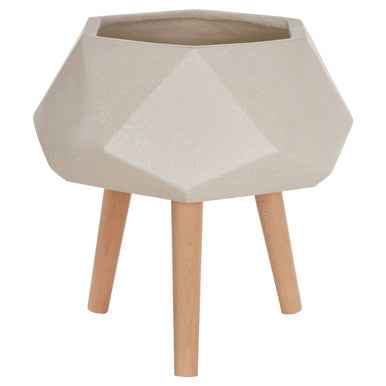 Darnell White Multifaceted Planter