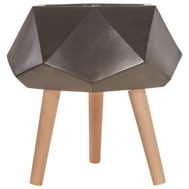 Darnell BlackMultifaceted Planter - 22cm