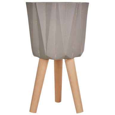 Darnell Small Grey Multifaceted Planter