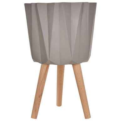 Darnell Large Grey Multifaceted Planter