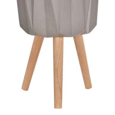 Darnell Large Grey Multifaceted Planter