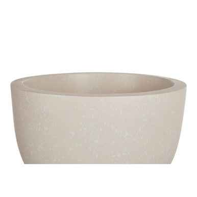 Darnell Small White Finish Rounded Planter