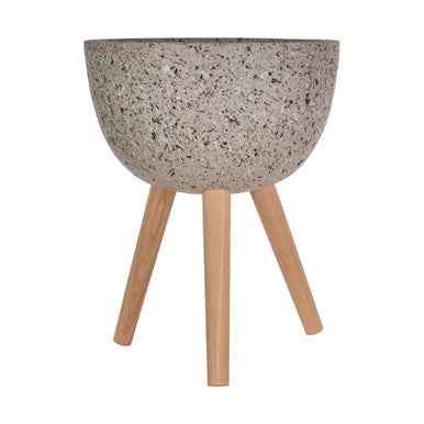 Darnell Medium Grey Speckled Planter