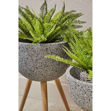 Darnell Medium Grey Speckled Planter