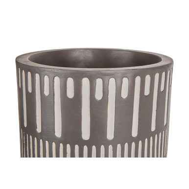 Darnell Large Black And White Finish Planter