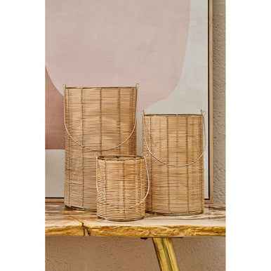 Malacca Large Hurricane Candle Holder