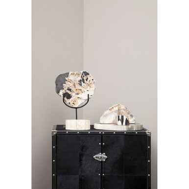 Relic Petrified Wood Double Candle Holder