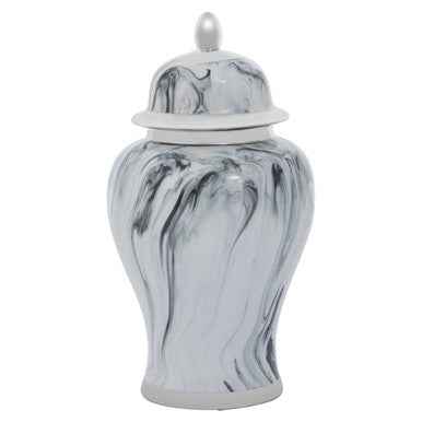 Marmo Grey and White Marble Effect Large Ceramic Jar
