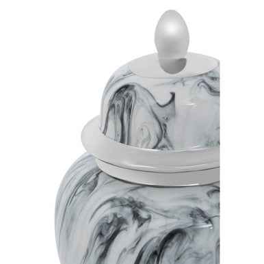 Marmo Grey and White Marble Effect Large Ceramic Jar