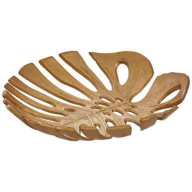 Prato Monstera Small Gold Finish Leaf Dish