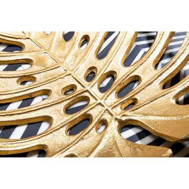 Prato Monstera Small Gold Finish Leaf Dish