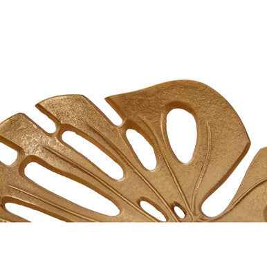 Prato Monstera Large Gold Finish Leaf Dish