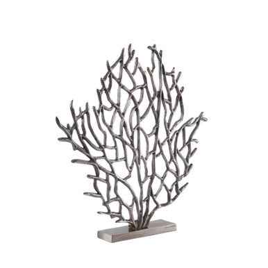 Prato Small Black Nickel Finish Coral Sculpture