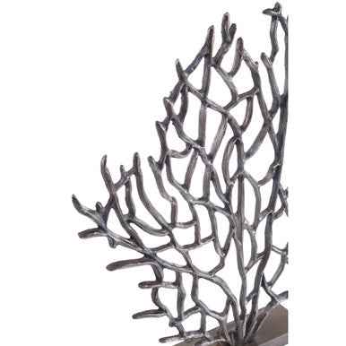Prato Small Black Nickel Finish Coral Sculpture