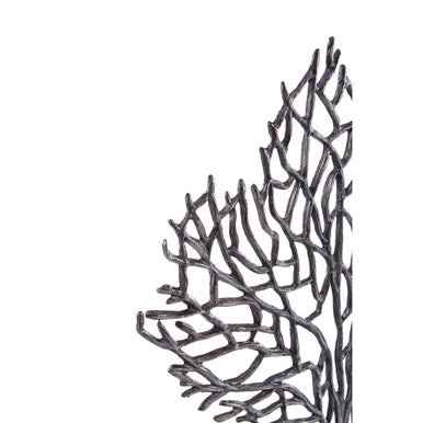 Prato Large Black Nickel Finish Coral Sculpture